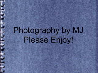 Photography by MJ
Please Enjoy!
 