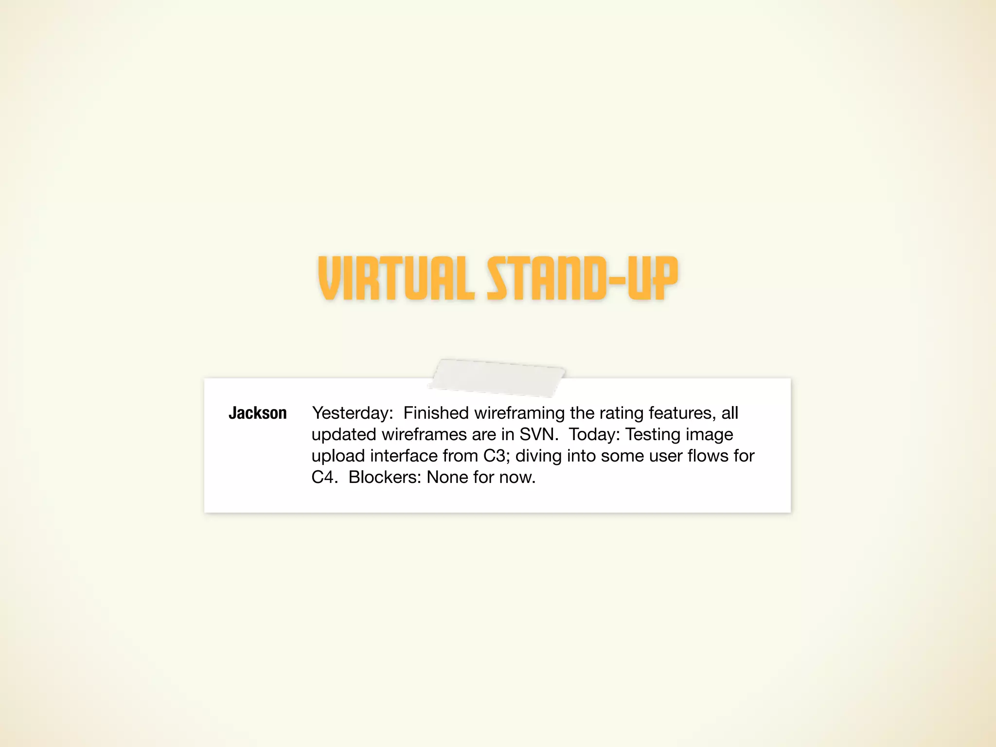 Design and UX in an Agile Process