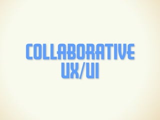 Design and UX in an Agile Process