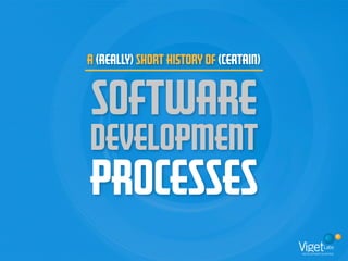 A (REALLY) Short History of (CERTAIN)


SOFTWARE
DEVELOPMENT
PROCESSES