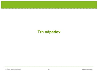 © RNDr. Marta Krajčíová 42 www.krajciova.sk
RNDr. Marta Krajčíová
Trh nápadov
 