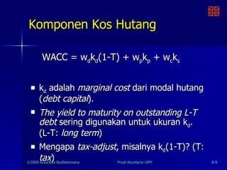 Kos Marginal Mk09 cost of capital | PPT
