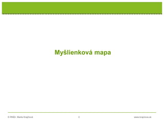© RNDr. Marta Krajčíová 3 www.krajciova.sk
Myšlienková mapa
 