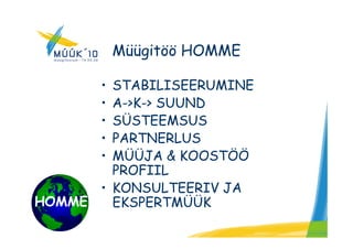 MüüK 10 kaido vestberg