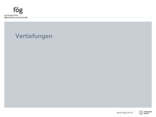 www.foeg.uzh.ch
Vertiefungen
 