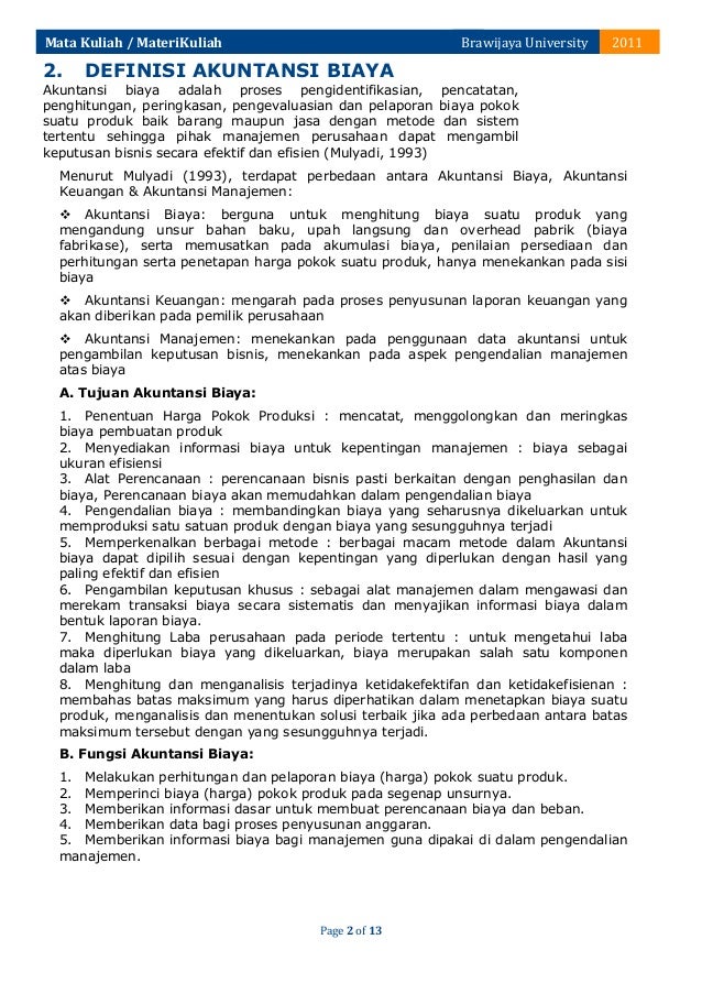 KLASIFIKASI BIAYA KLASIFIKASI BIAYA