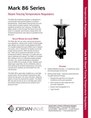 Steam Tracing Temperature Regulator | PDF