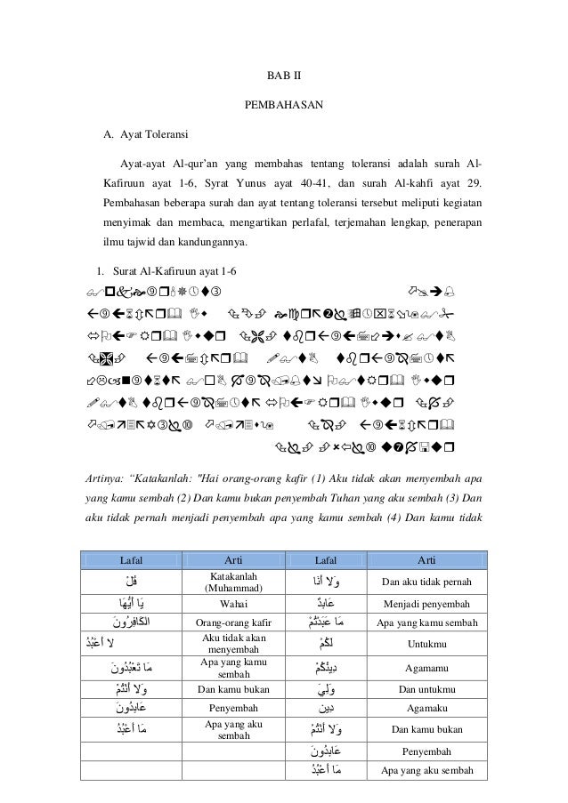 Hukum Tajwid Surat Yunus 10 40 41 Kumpulan Surat Penting