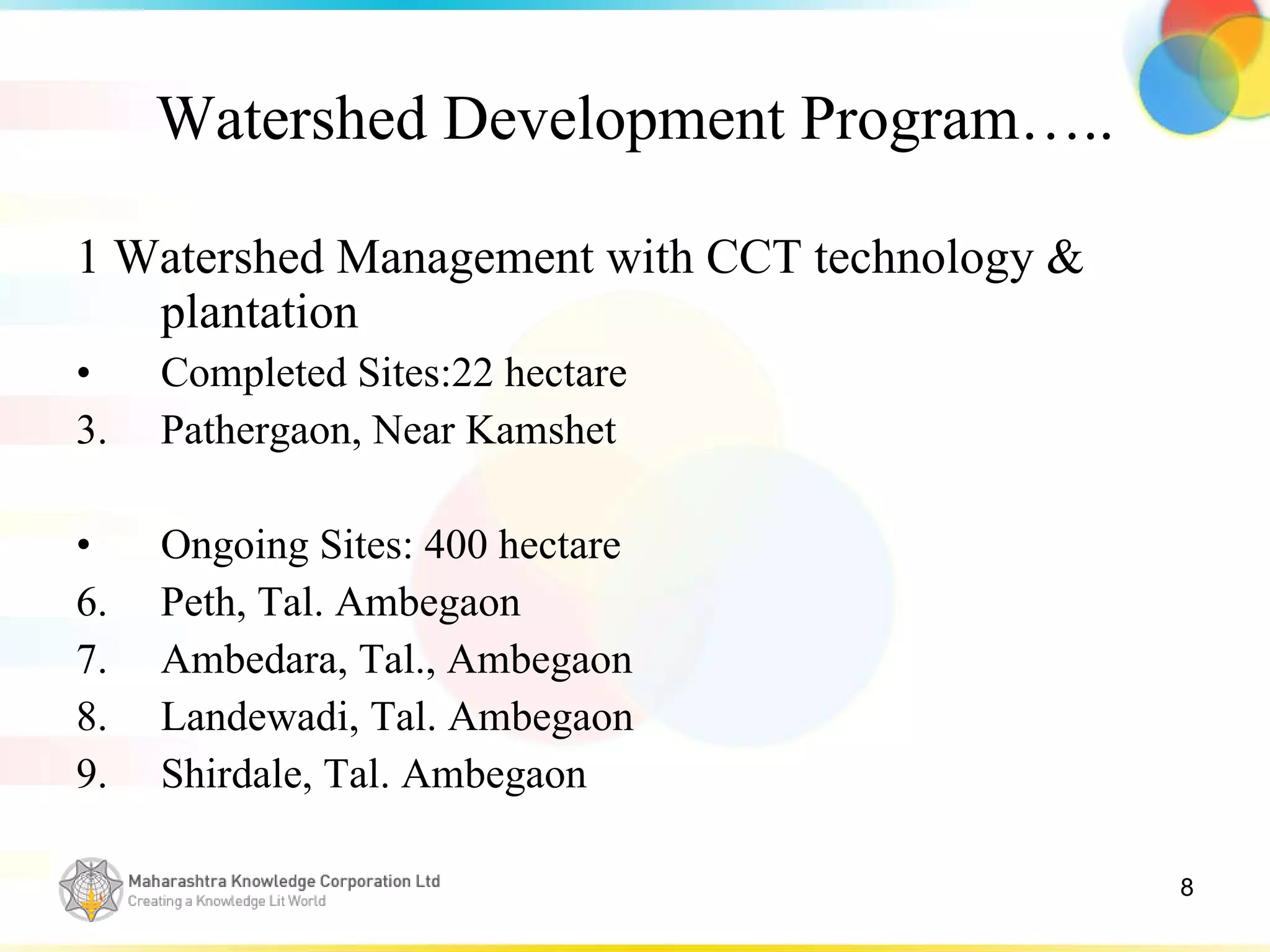 MKCL watershed management | PPS