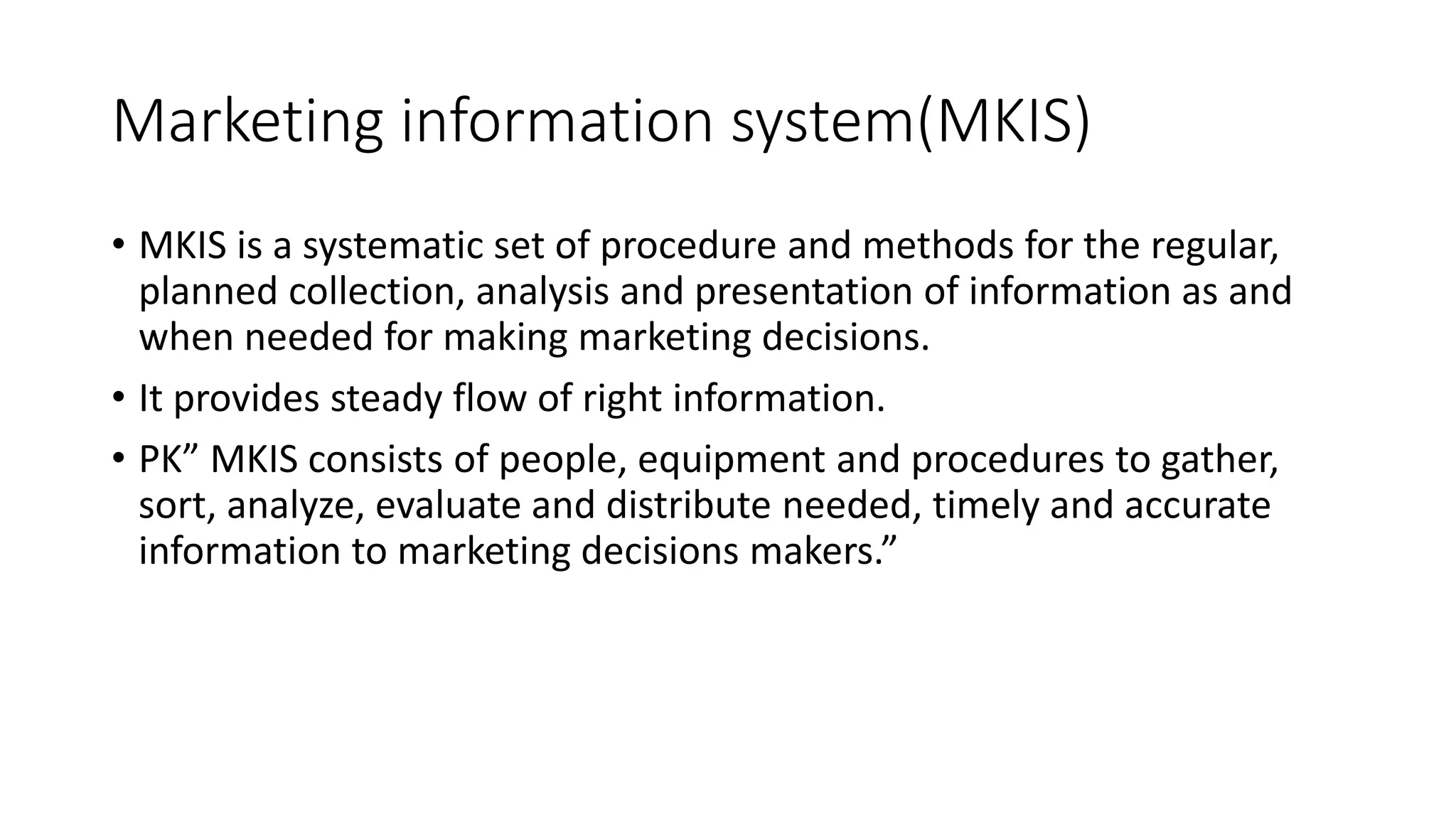 Marketing information system syllabus notes PPTX Business