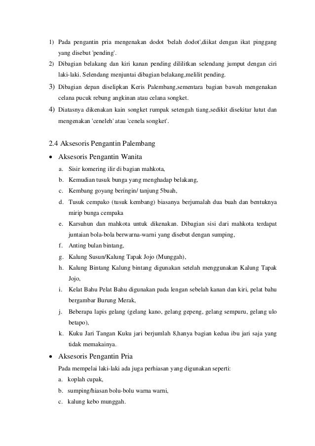 MAKALAH PENGANTIN PALEMBANG