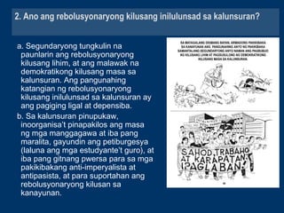 Maikling Kurso sa Lipunan at Rebolusyong Pilipino