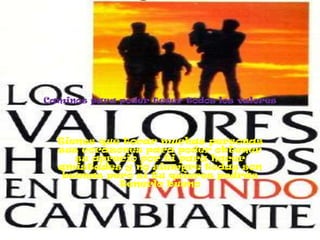 Caminos para poder tener todos los valores




  Tienes que tocar muchas personas
  sus corazones para poder obtener
     su aprecio por ti para hacer
  amistades y no siempre todas son
   buenas pero si tu quieres podrás
            tenerlo bueno
 