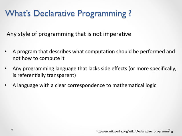 Declarative Programming and a form of SDN | PPT