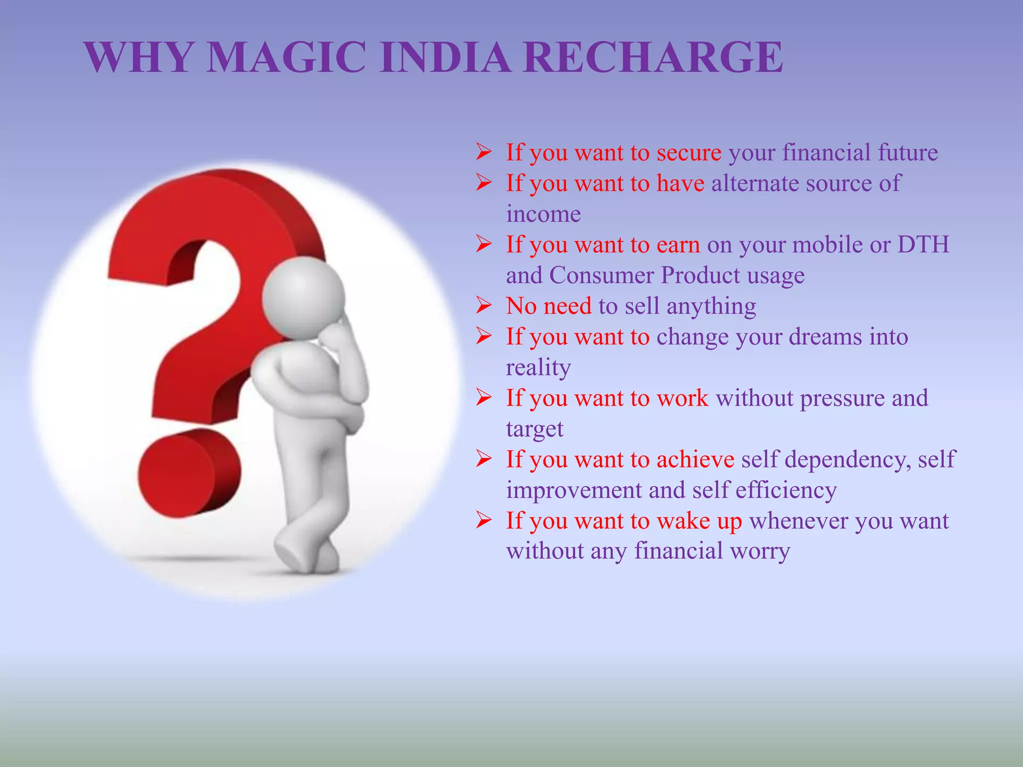 Magic India Recharge Business Plan | PPT