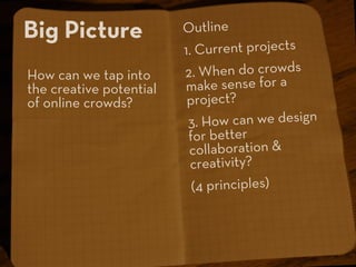 Crowds and Creativity