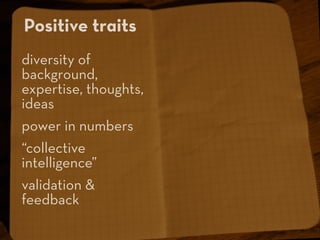 Crowds and Creativity