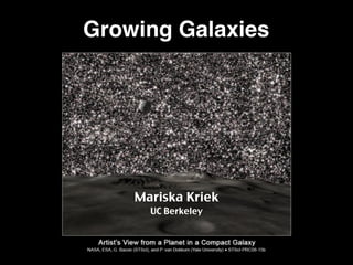 Mariska Kriek
UC Berkeley
Growing Galaxies
 