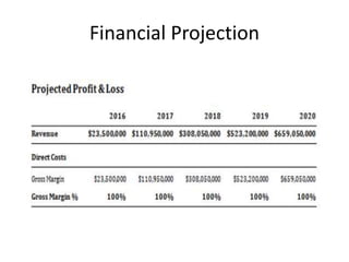 Financial Projection
 