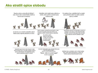 © RNDr. Marta Krajčíová 44 www.krajciova.sk
Ako stratili opice slobodu
 