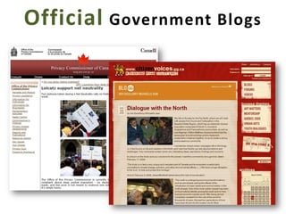 Social Media & Canadian Government Usage Examples
