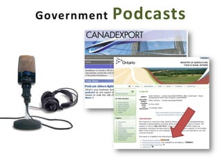 Social Media & Canadian Government Usage Examples
