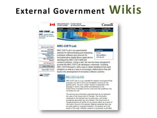 Social Media & Canadian Government Usage Examples