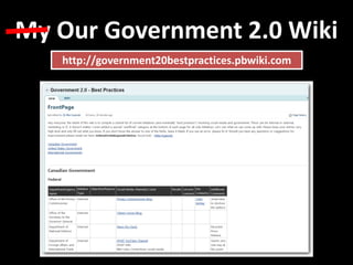 Social Media & Canadian Government Usage Examples