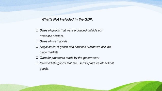 what is not included in gdp