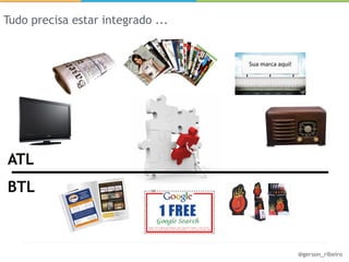 Tudo precisa estar integrado ...




ATL
BTL



                                   @gerson_ribeiro
 