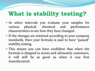 Good Stability Mkt 1043 stability and efficiency testing-SPPT23 | PPTX