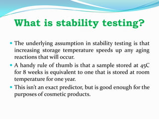 Good Stability Mkt 1043 stability and efficiency testing-SPPT23 | PPTX