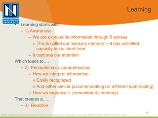Learning

               • Learning starts with:
                 – 1) Awareness
                      – We are exposed to...