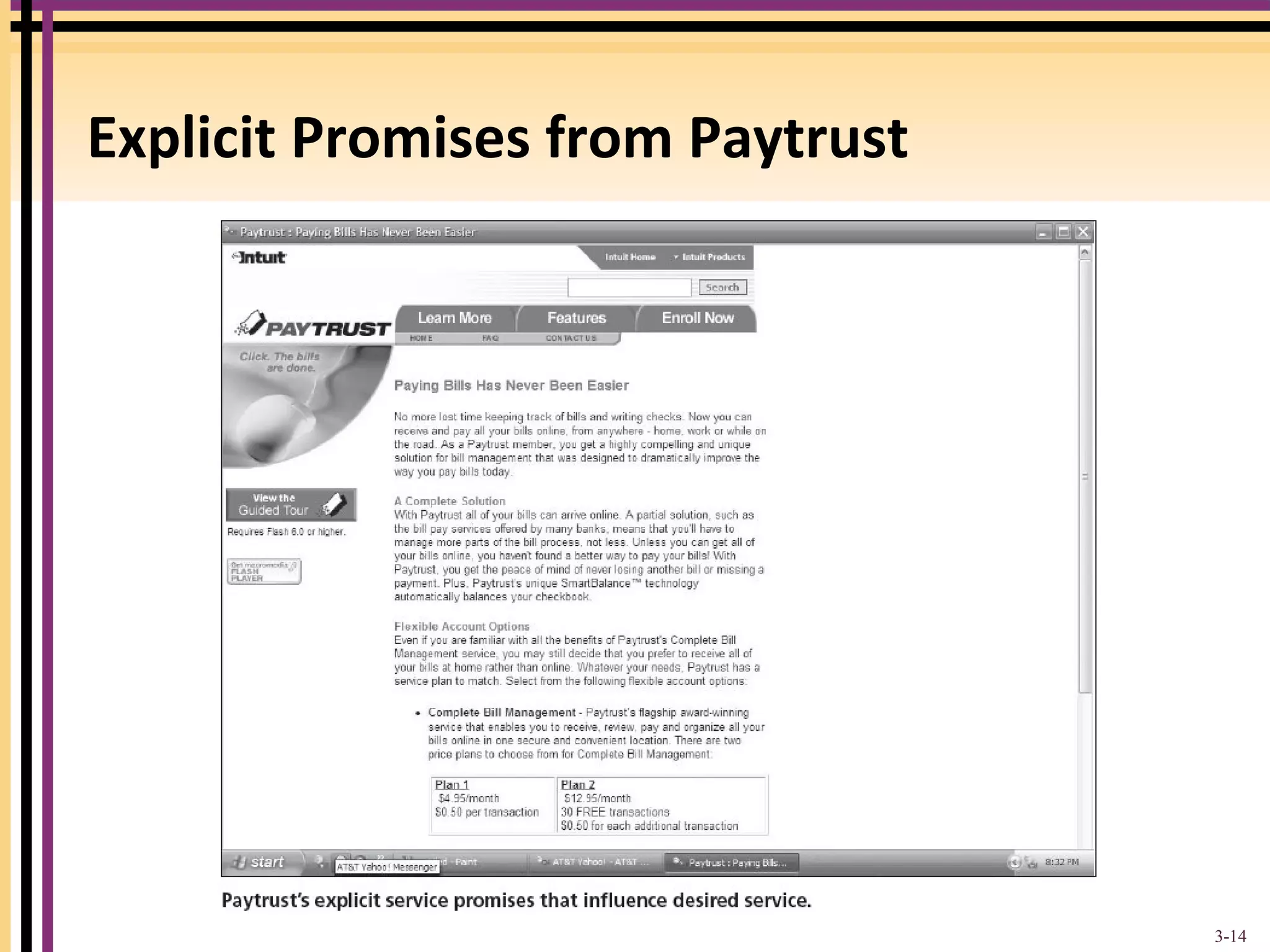 Explicit Promises from Paytrust 
3-14 
 