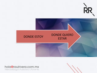 DONDE	
  ESTOY	
  

DONDE	
  QUIERO	
  
ESTAR	
  

 