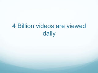 4 Billion videos are viewed
             daily
 