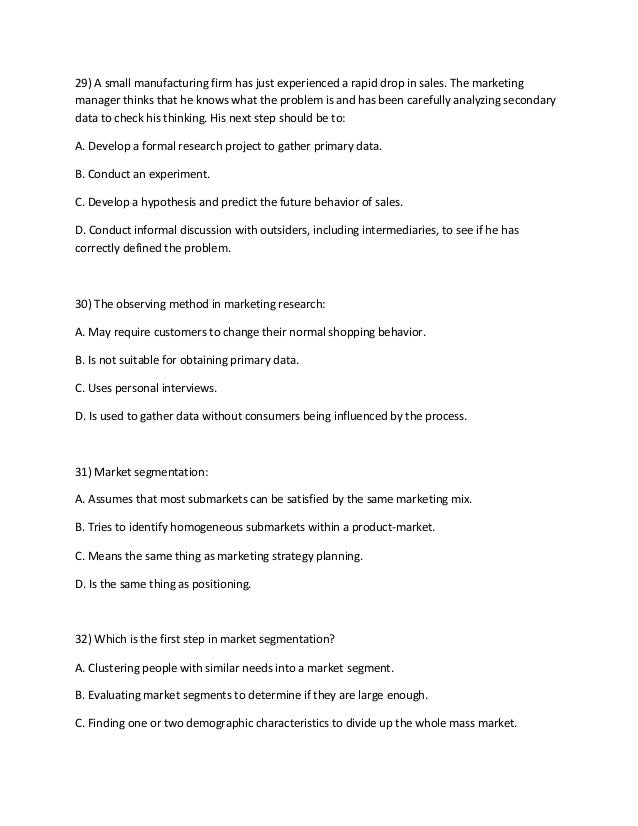 Mkt 421 Guide 1 15 Which Of The Following Would Probably Not Be In