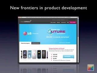 New frontiers in product development
 