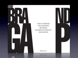 HOW TO BRIDGE
  THE DISTANCE
    BETWEEN
BUSINESS STRATEGY
   AND DESIGN
 