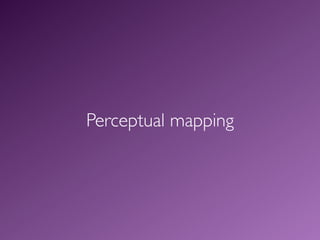 Perceptual mapping
 