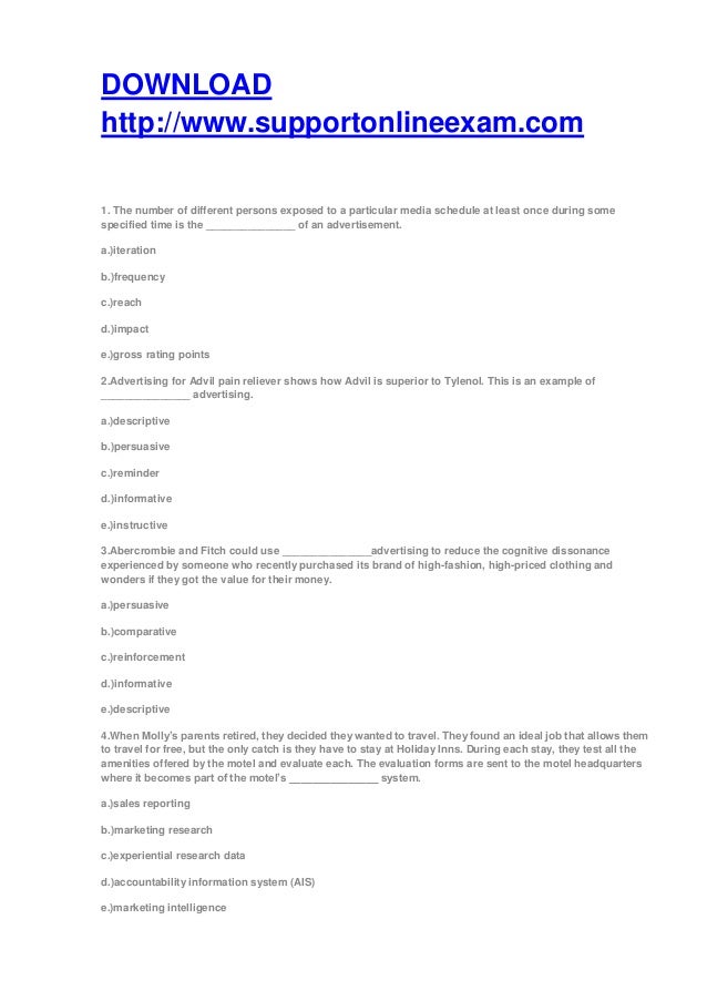 MKT-101 Reliable Test Experience