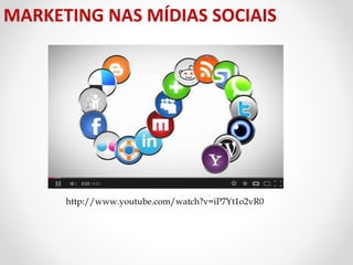 MARKETING NAS MÍDIAS SOCIAIS

http://www.youtube.com/watch?v=iP7Yt1o2vR0

 