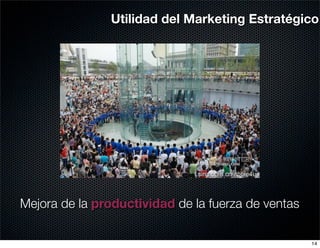 Utilidad del Marketing Estratégico




Mejora de la productividad de la fuerza de ventas

                                                    14
 