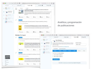 Analítica y programación
de publicaciones
 