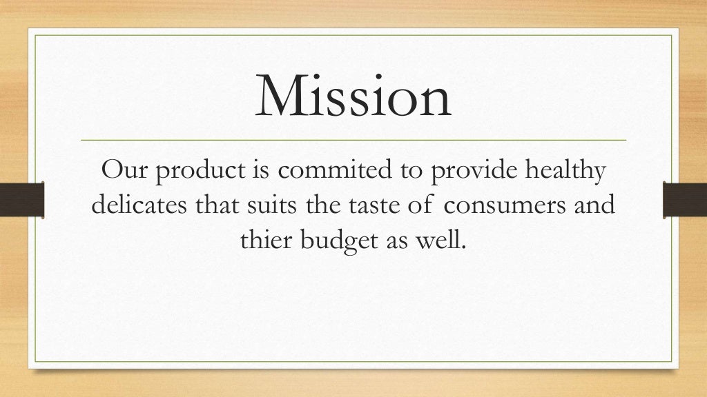 product presentation example text