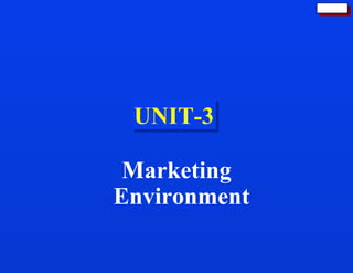 UNIT-3 Marketing Environment 