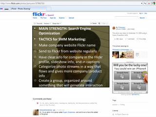 SMM with YouTube and Flickr