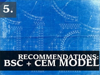 5.
RECOMMENDATIONS:
BSC + CEM MODEL
 