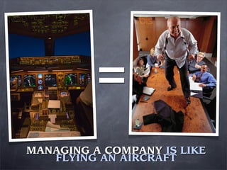 =
MANAGING A COMPANY IS LIKE
FLYING AN AIRCRAFT
 