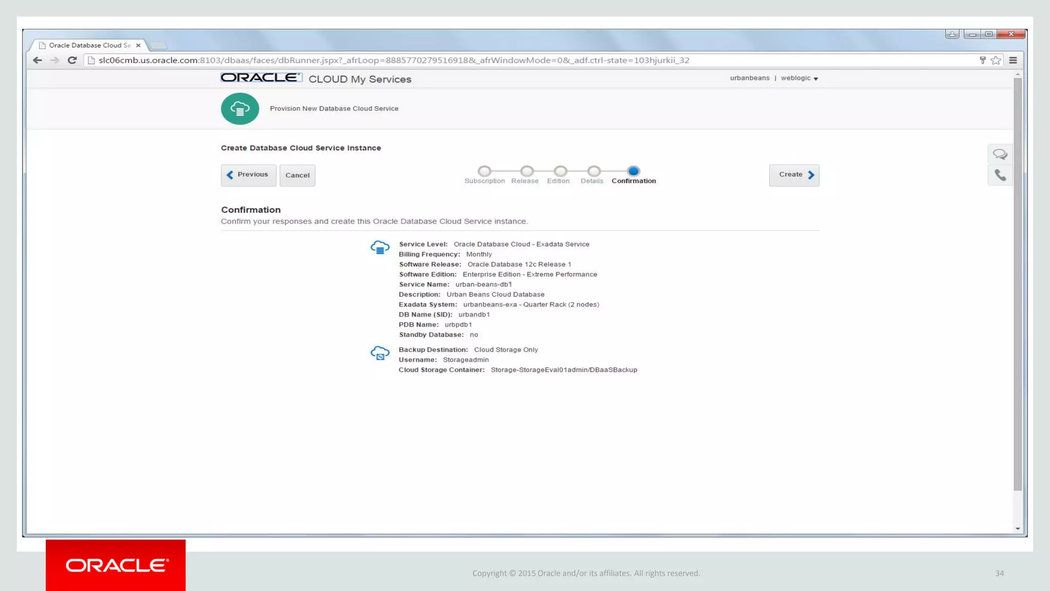 Copyright © 2015 Oracle and/or its affiliates. All rights reserved. 34
 